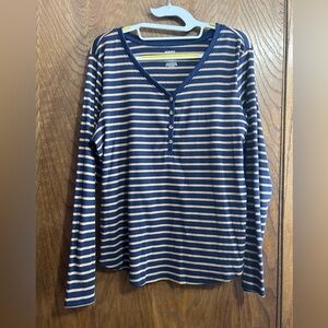 Sonoma Goods for Life XXL Rib Long Sleeve henley navy & brown